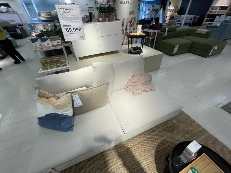 IKEA鶴浜店のSÖDERHAMN（ソーデルハムン）の展示